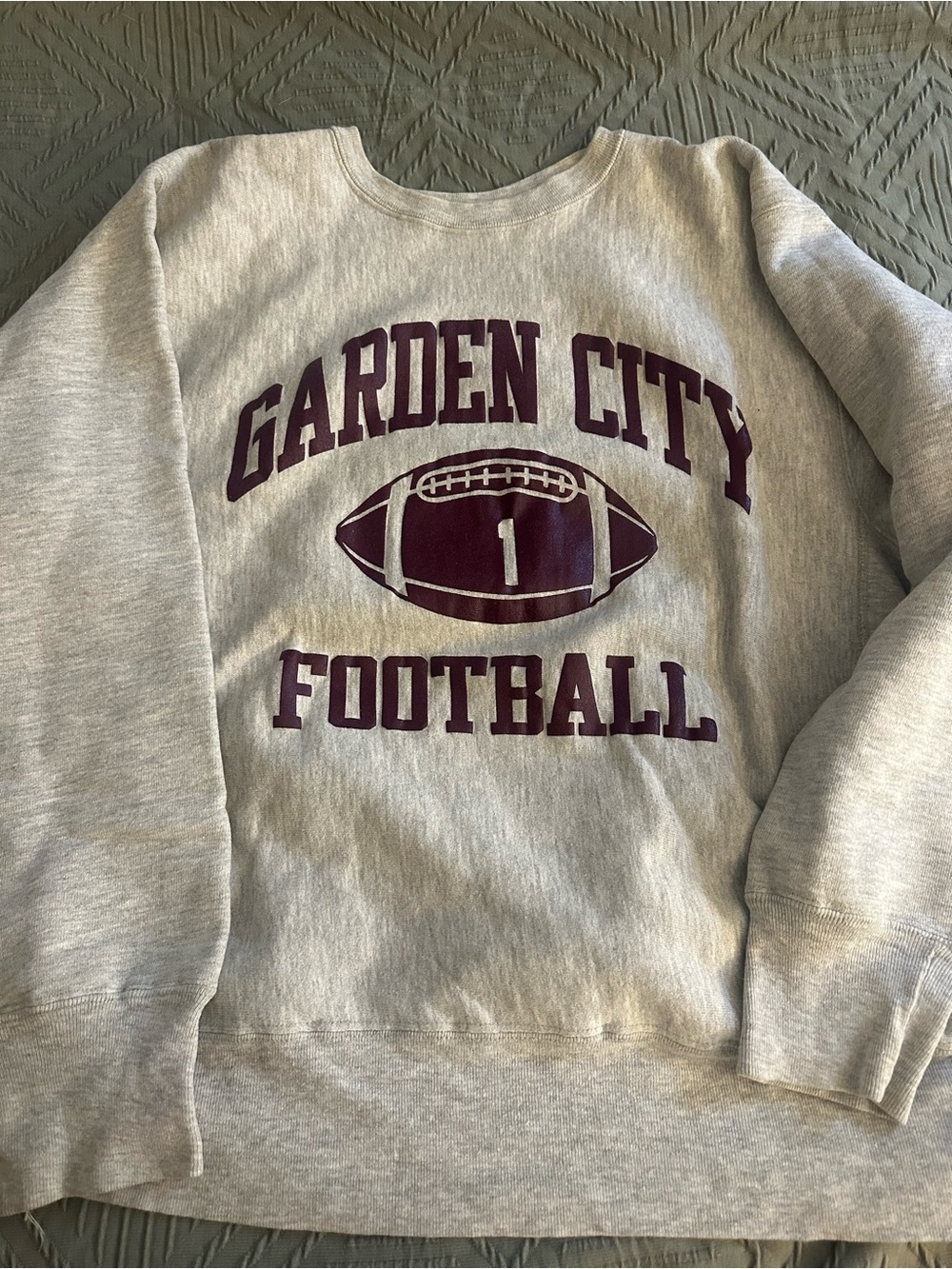 Vintage Champion Garden City Football Reverse Weave Pullover